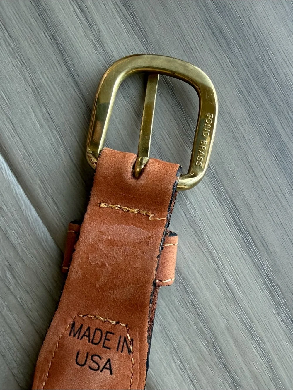 Zep-Pro Embroidery Flag Tan Leather Belt